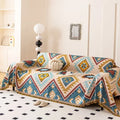 Colorful Geometric Chenille Sofa Cover