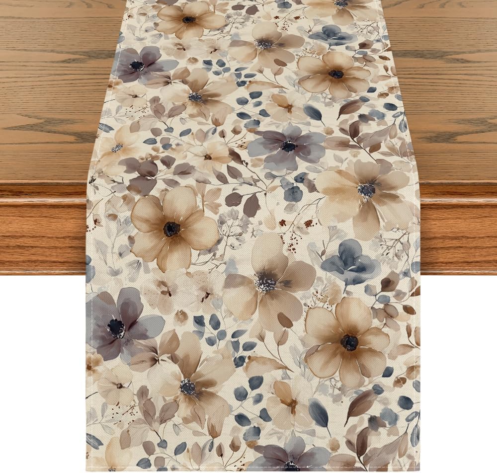 Rustic Watercolor Table Runner