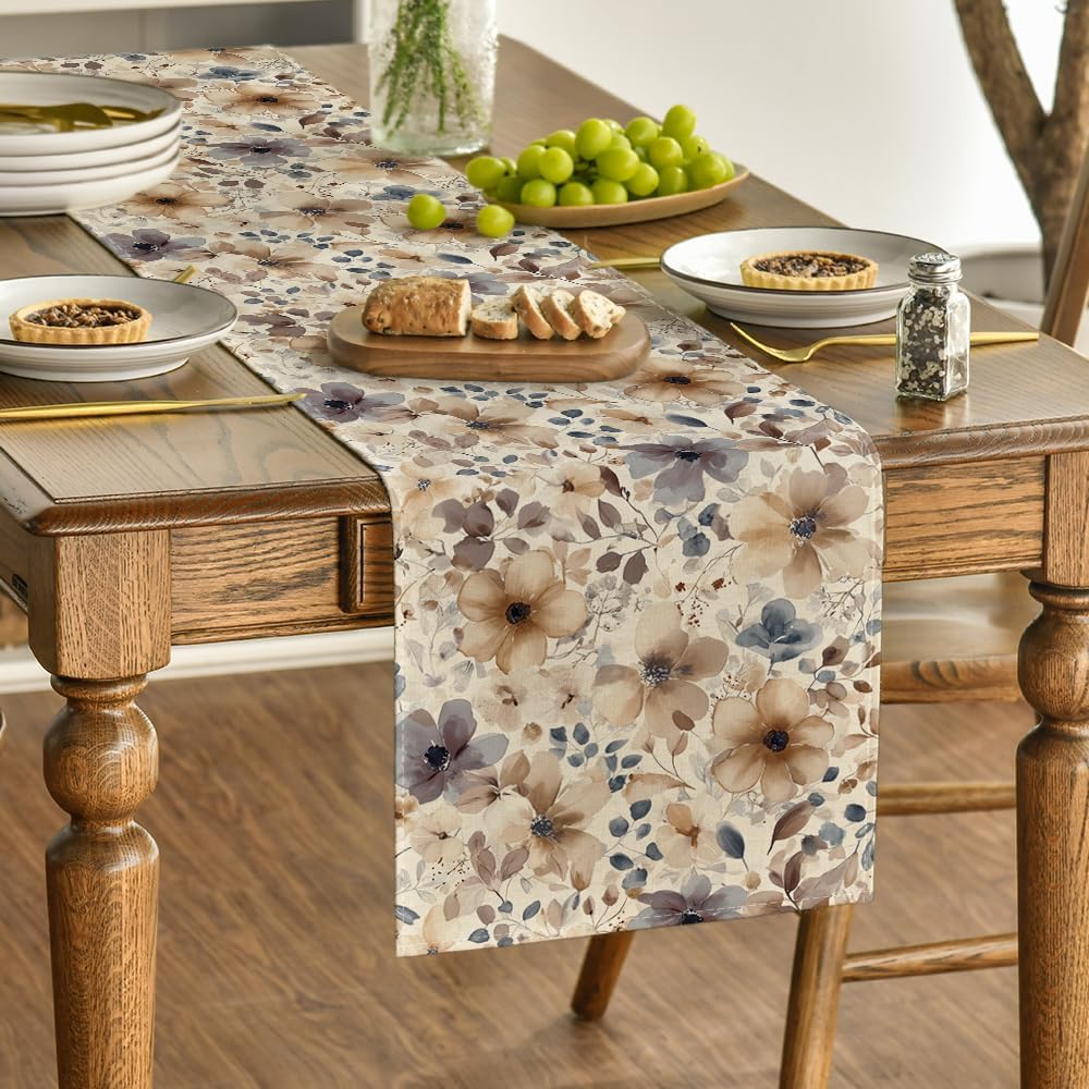 Rustic Watercolor Table Runner