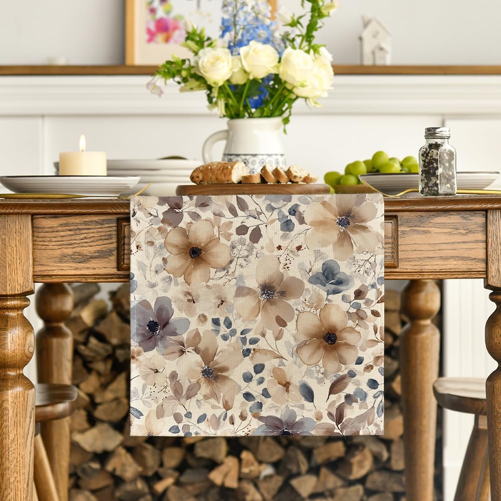 Rustic Watercolor Table Runner
