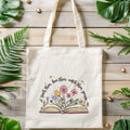 Literary Bloom Tote Bag