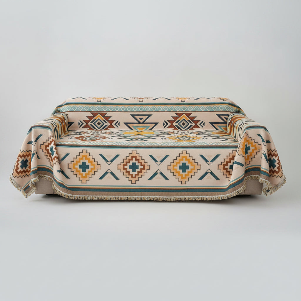 Aztec Beige Sofa Cover