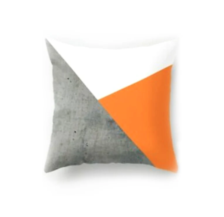 Orange Geometric Cushion Cover Pack 5