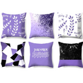 Purple Geometric Cushion Covers Pack of 6