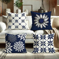 Navy Blossom Cushion Covers (Pack of 4)