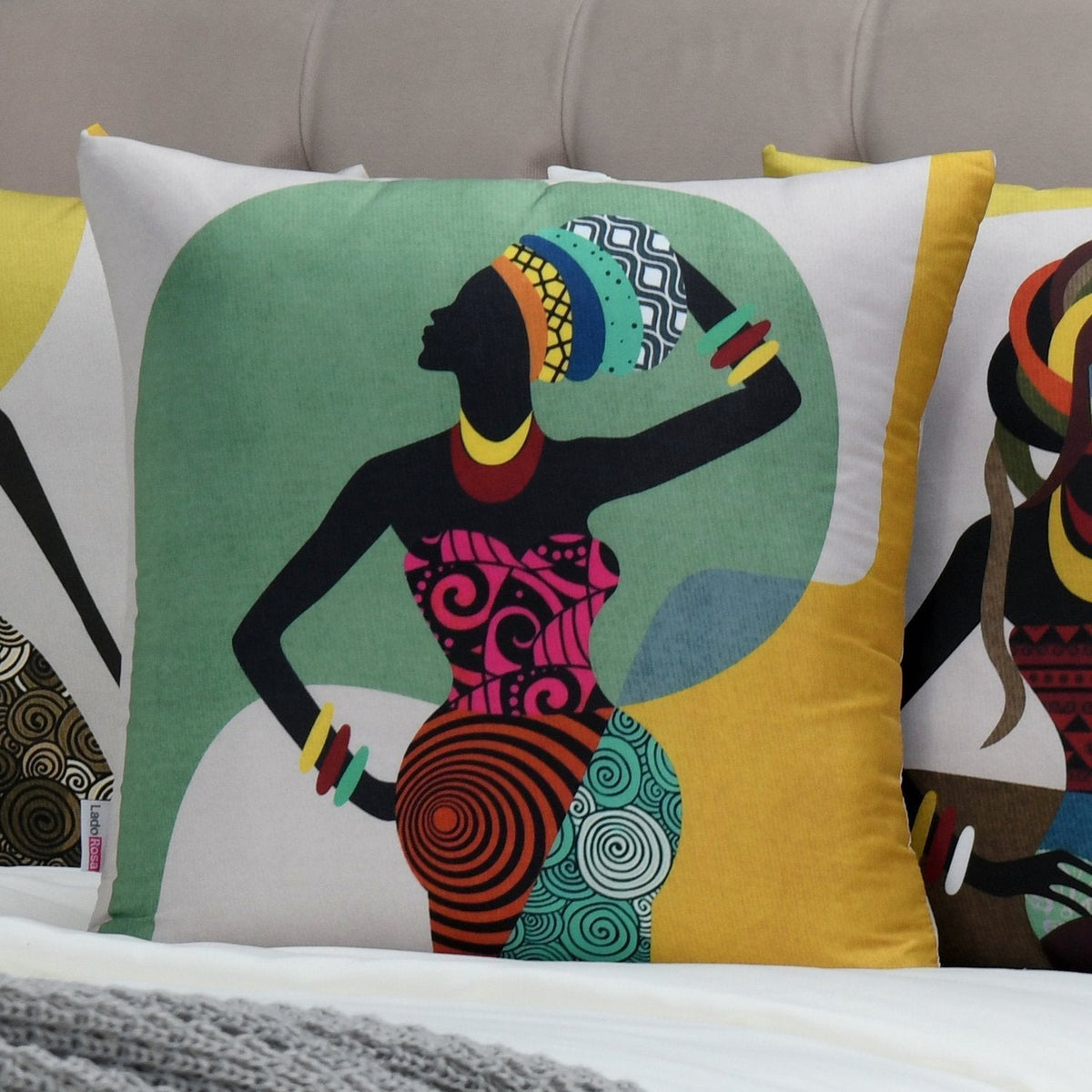 Retro Africa Cushion Covers Pack of 4